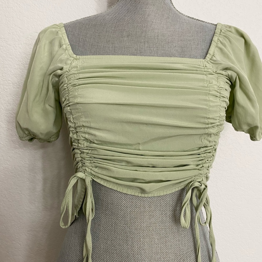 Light green crop top